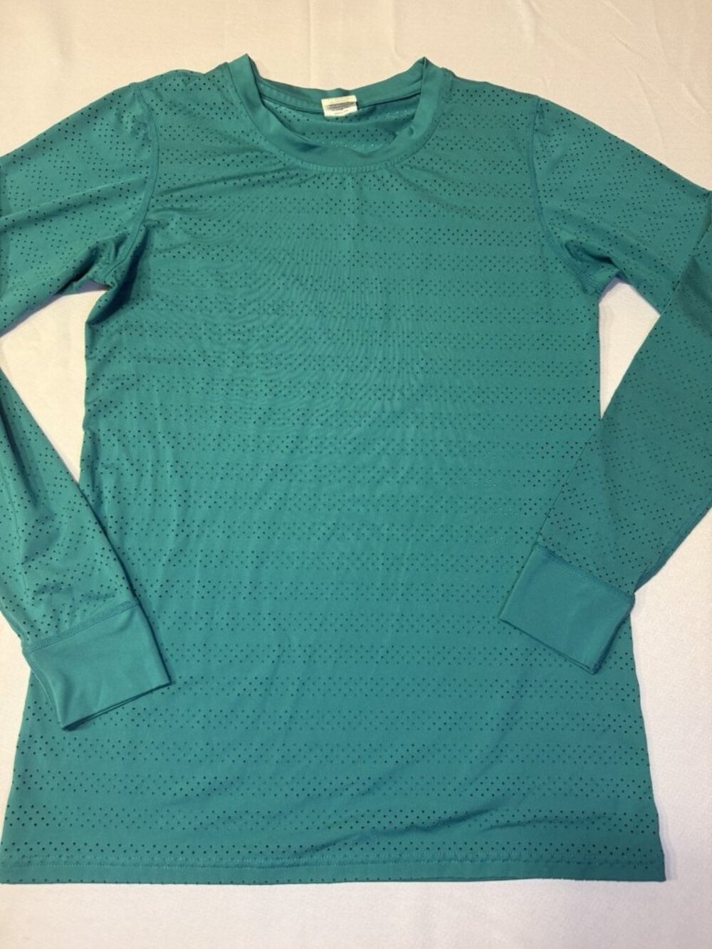 Zyia Active Long Sleeve Women’s Mesh Top Activewear Teal Size Medium